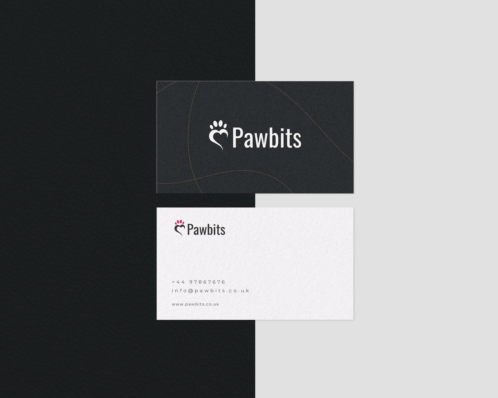 bsuiness card graphic design black and white