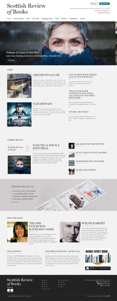 scottish review of books ui design