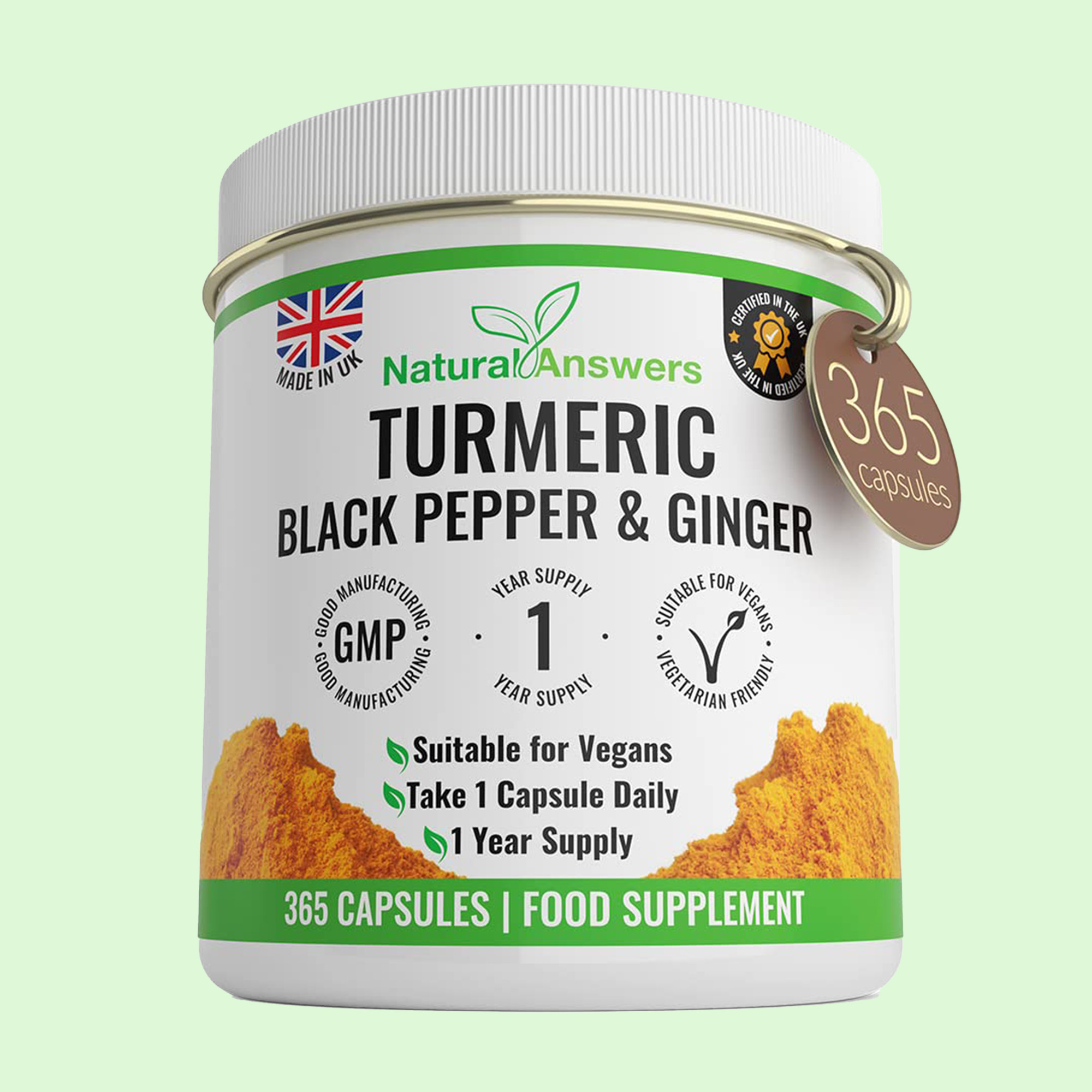turmeric label graphic design